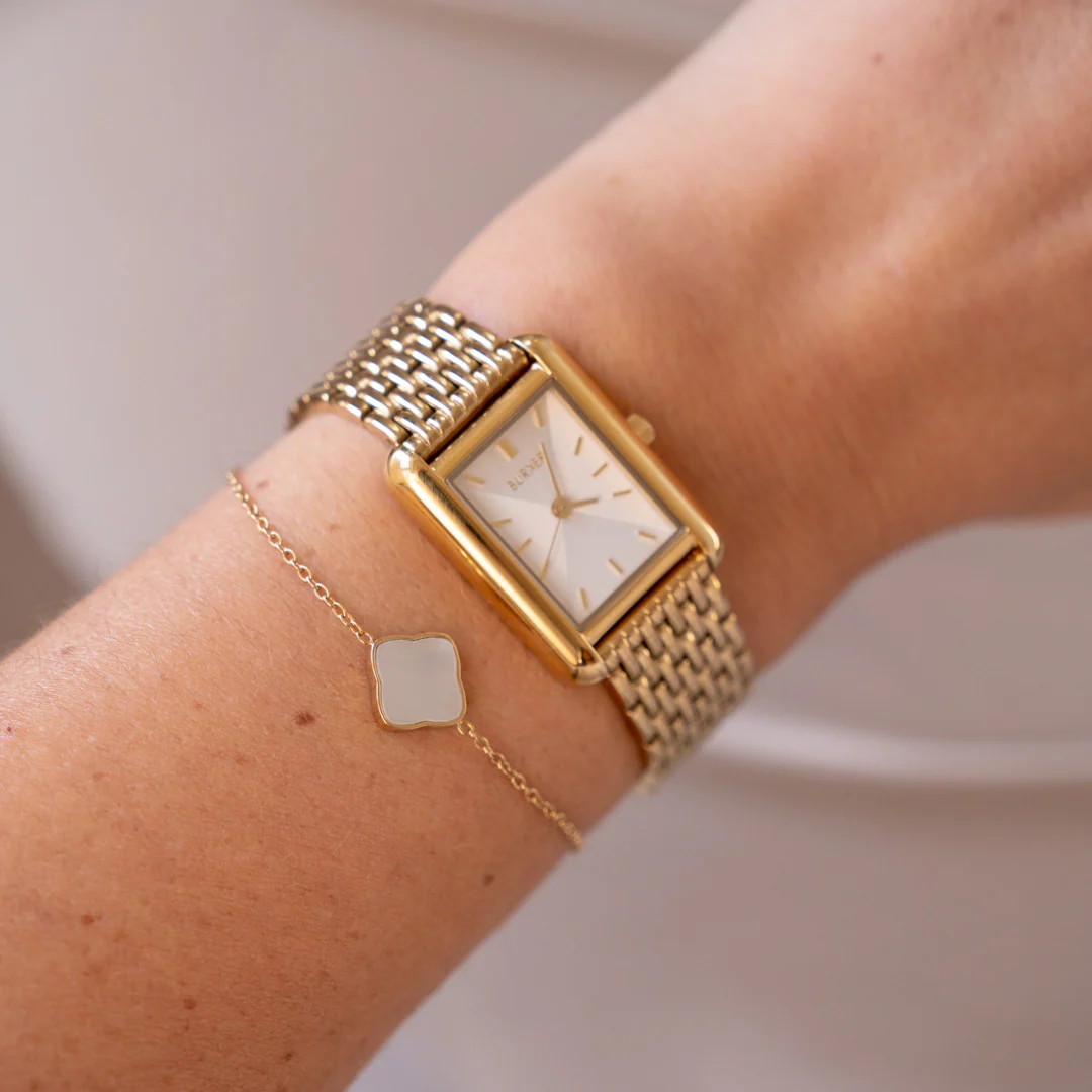 Flora Gold White Bracelet - Image 3