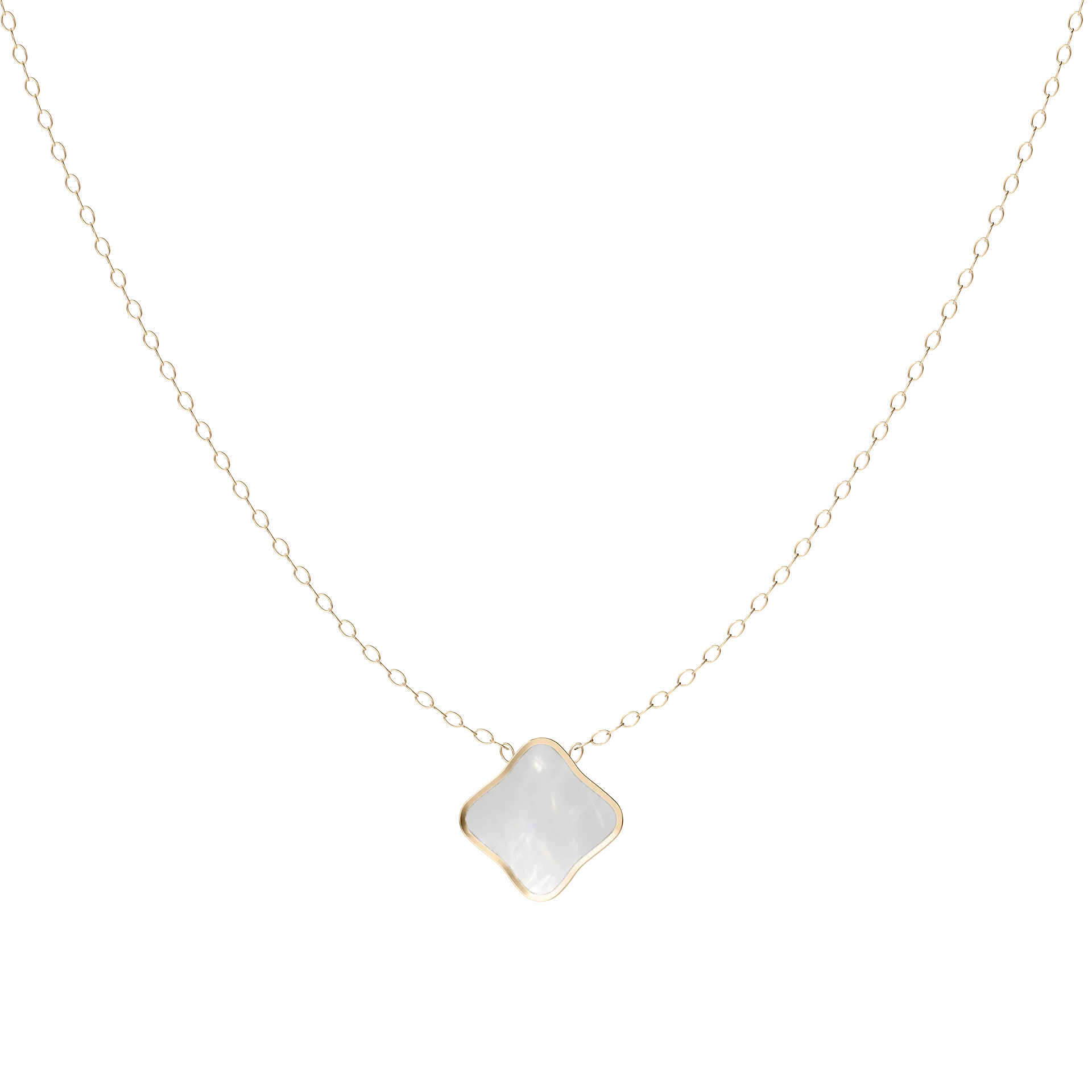 Flora Gold White Necklace