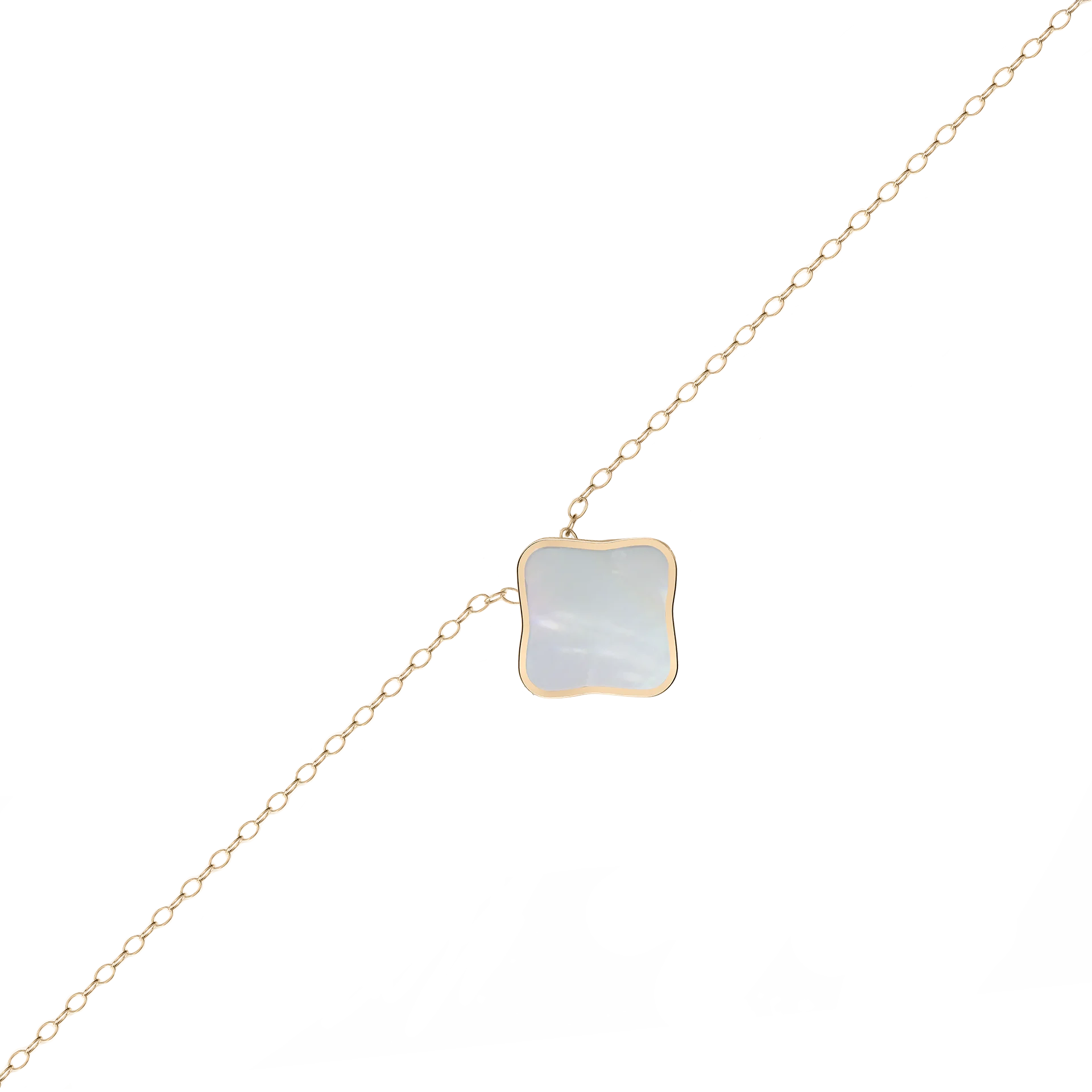 Flora Gold White Necklace - Image 2