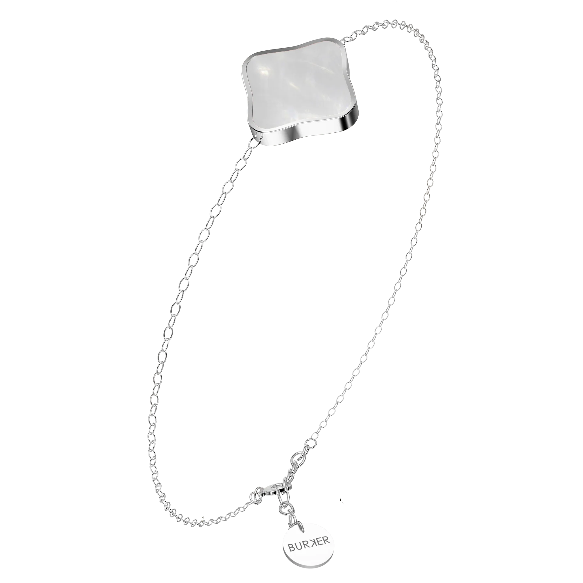 Flora Silver White Bracelet