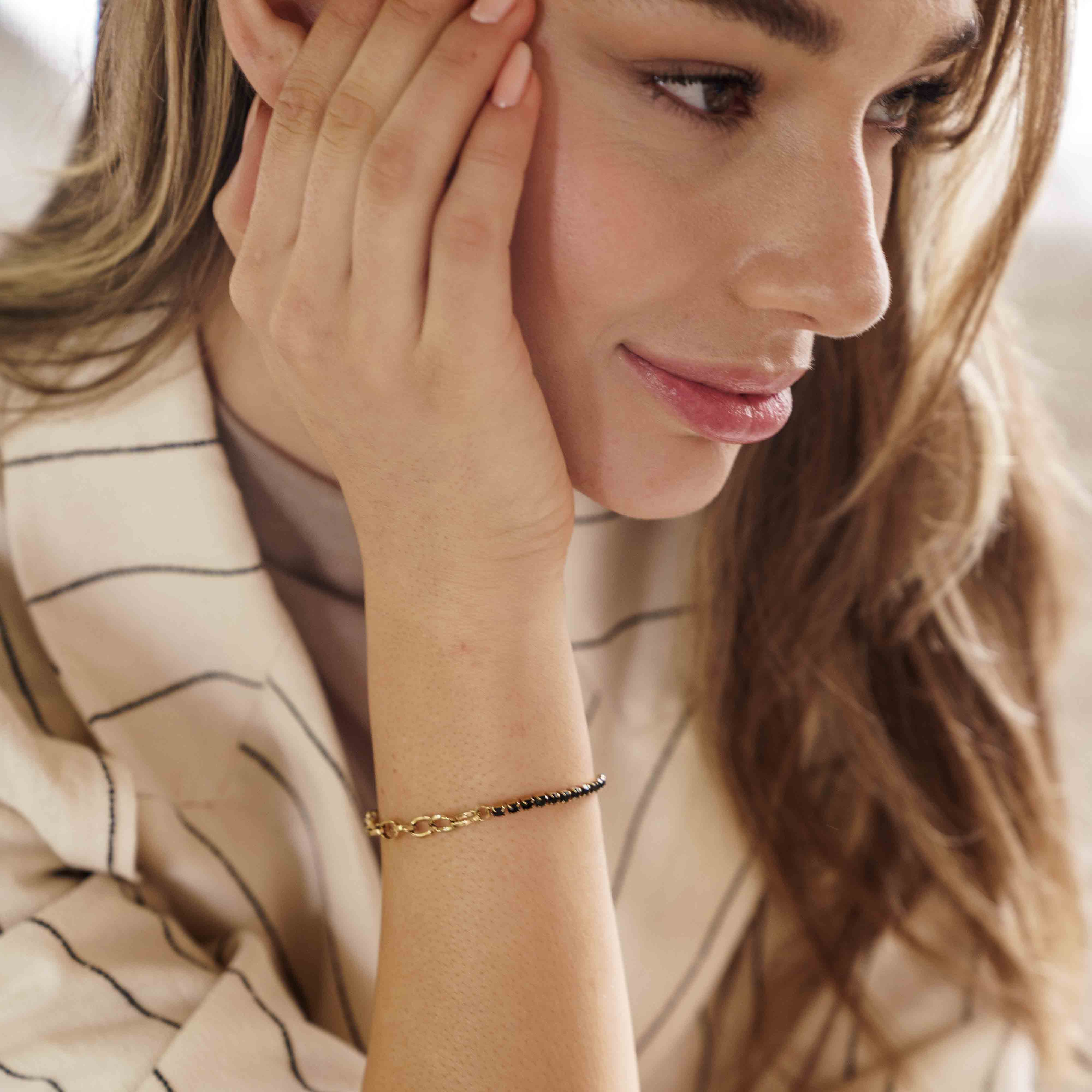 Jade Gold Black Bracelet - Image 3