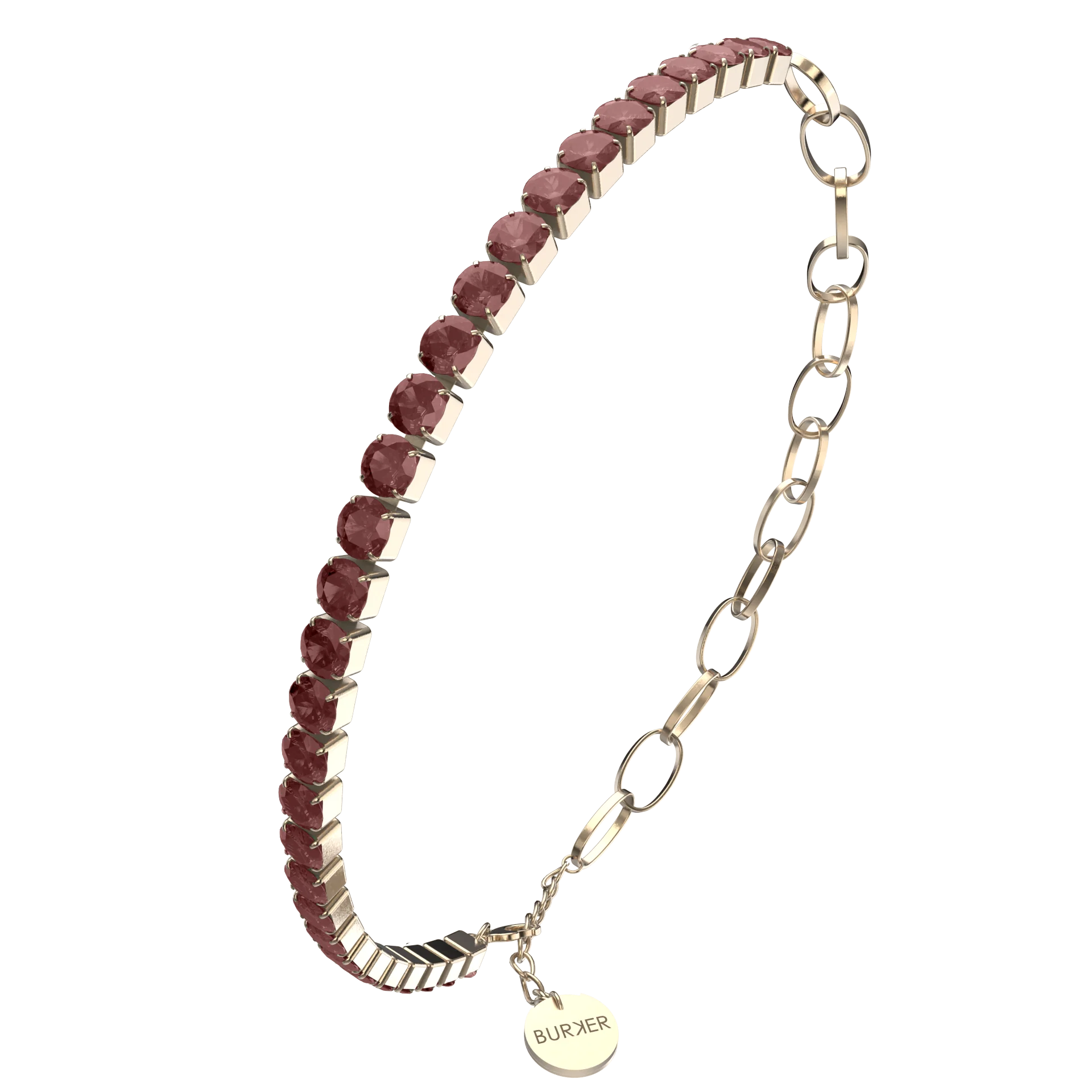 Jade Gold Burgundy Bracelet