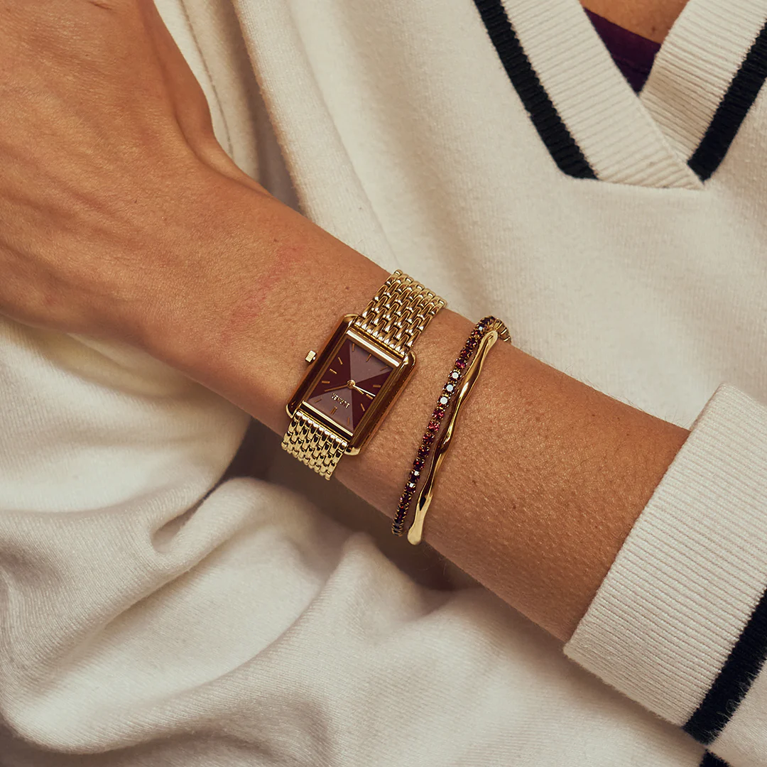 Olivia Gold Burgundy - Image 4
