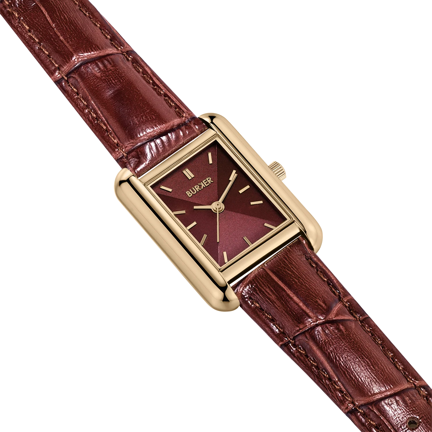 Olivia Gold Burgundy Leather - Image 2