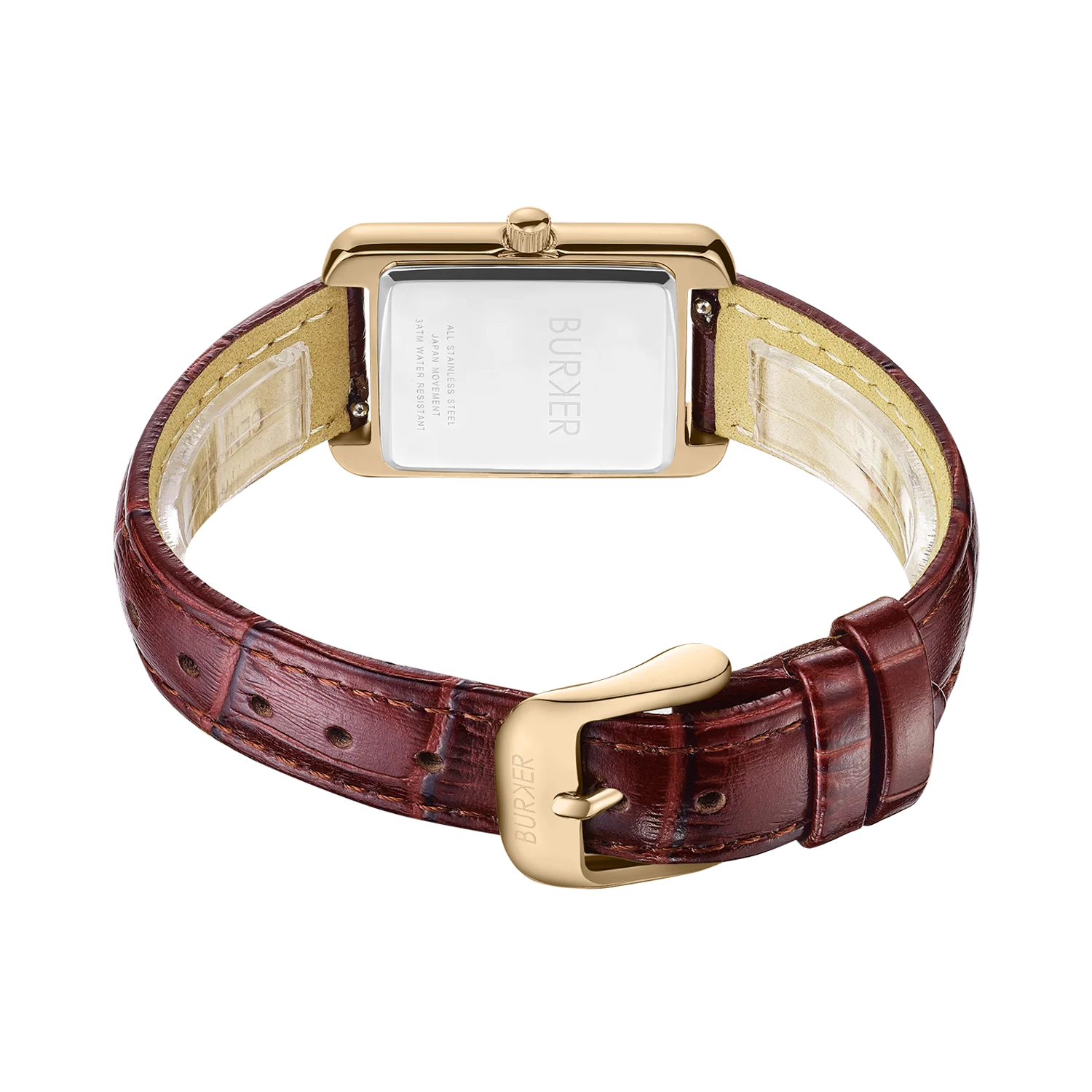Olivia Gold Burgundy Leather - Image 3
