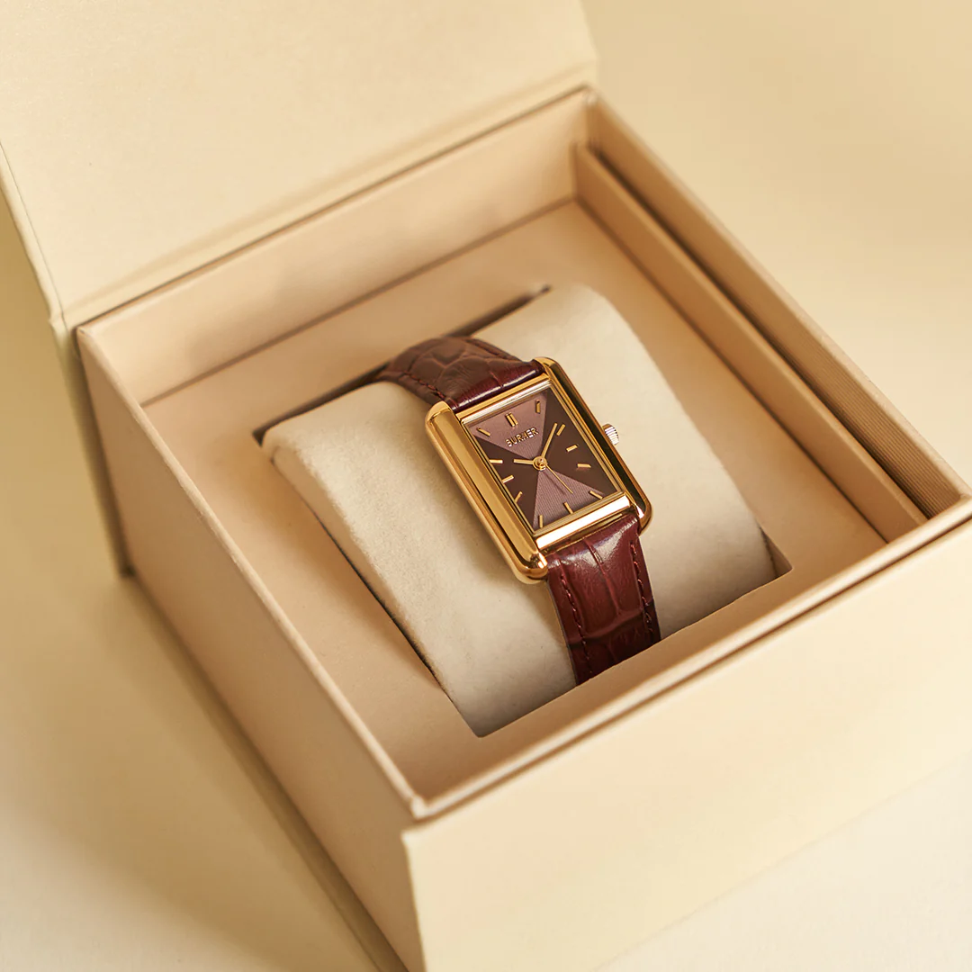 Olivia Gold Burgundy Leather - Image 4