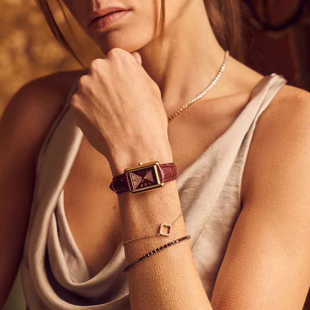 Olivia Gold Burgundy Leather - Image 7