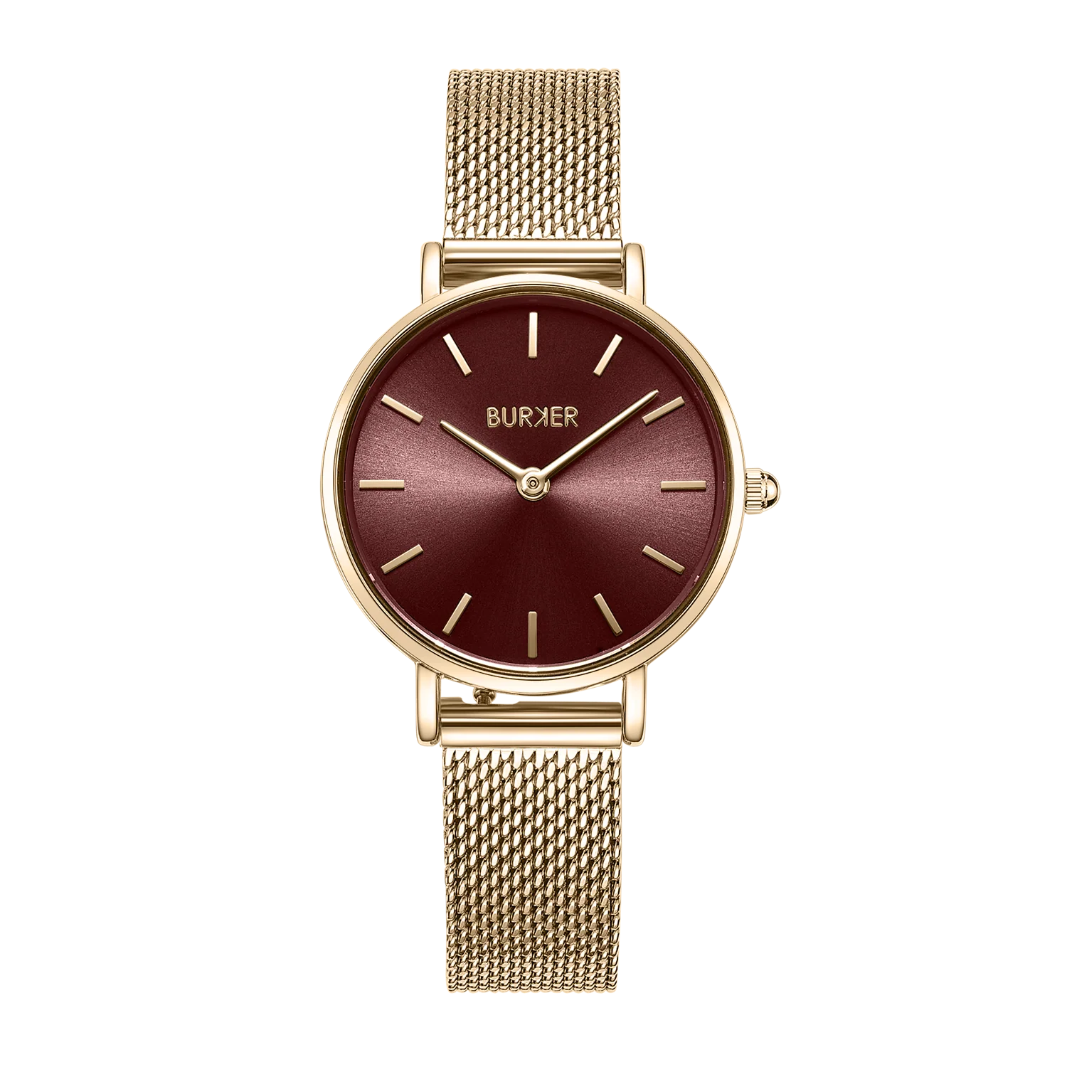 Ruby Petite Gold Burgundy Mesh